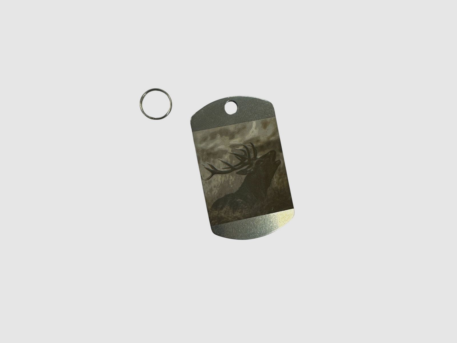 Plate with Eyelet | Deer Scene, image 1 of 2