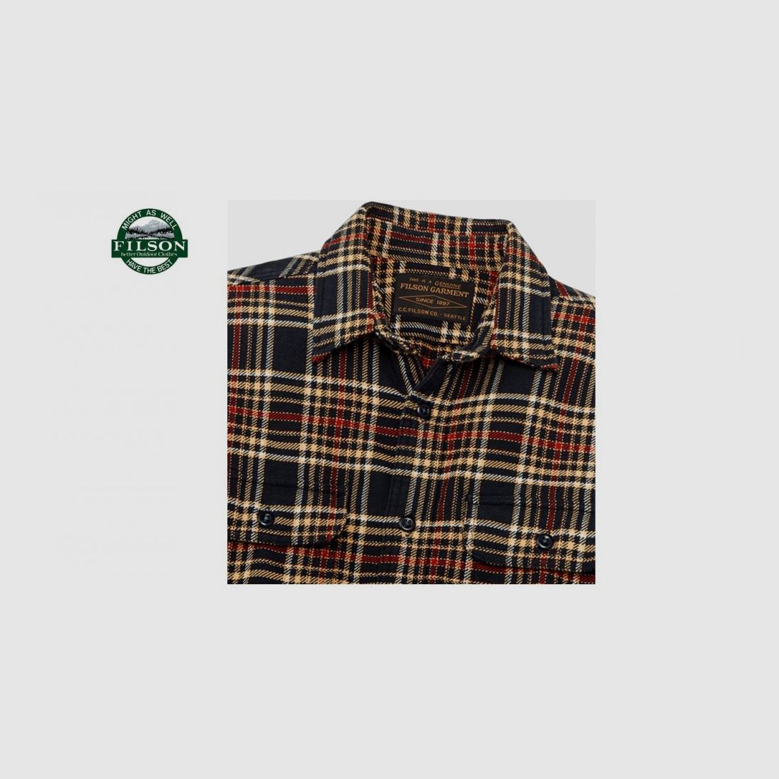 FILSON Flanellhemd kariert blau/rot, Bild 2 von 2