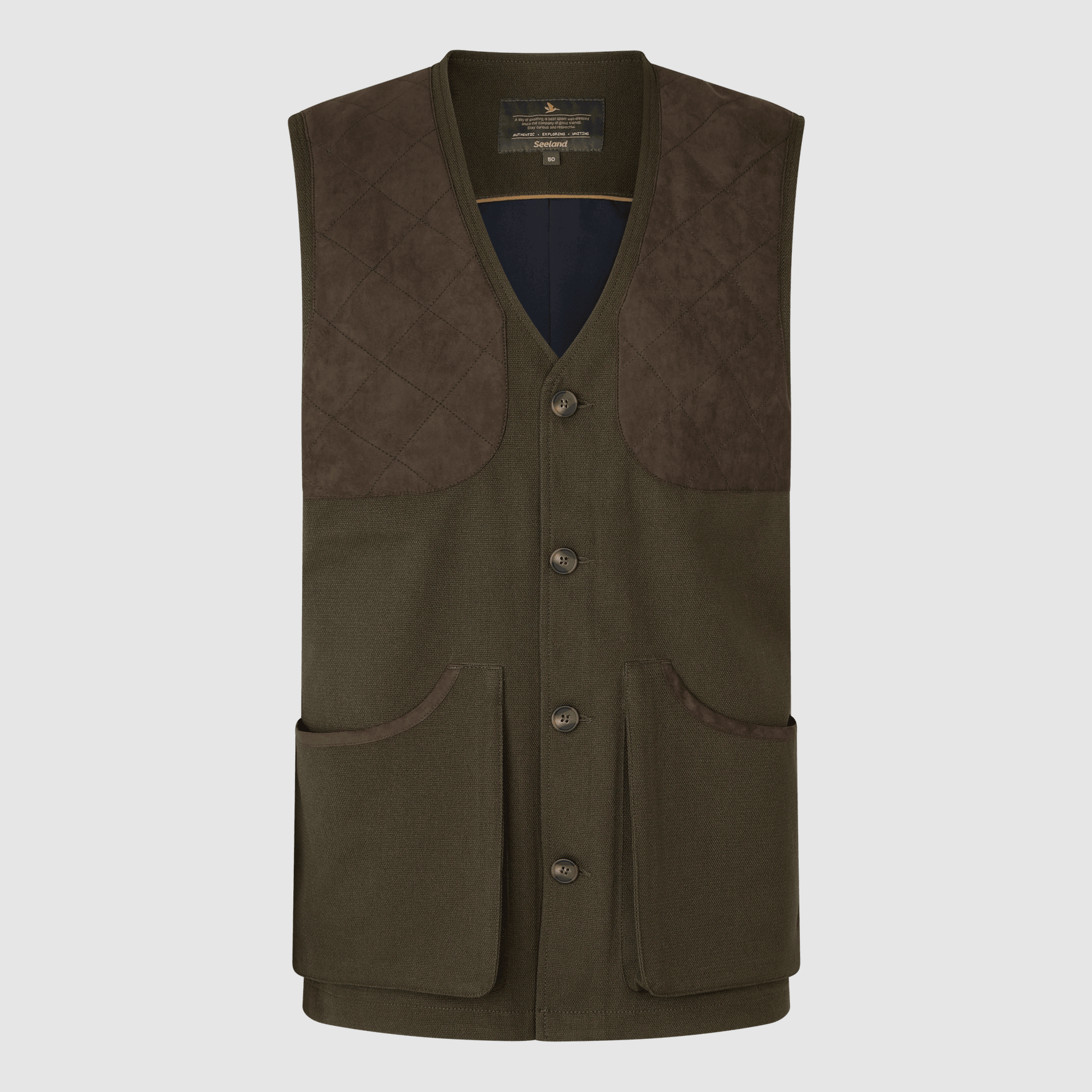 Seeland Woodcock Royale Gilet Uomo Oliva Ombreggiato 50