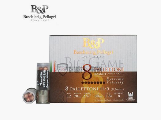 10 Buckshots B&P Big Game Pallettoni 8G Kal. 12/70