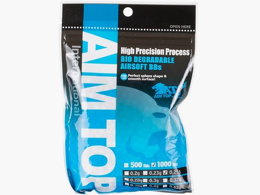 AIM TOP Précision Dégradable Airsoft BIO BBs 0,20g (1000 coups)