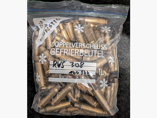 100 St RWS Hülsen .308 Win. 7,62x51 308 Winchester