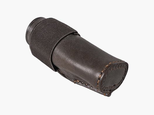 Mouth protector for double-barreled shotgun leather