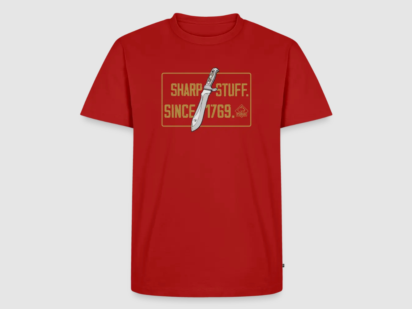 T-shirt Premium pour homme PUMA "Sharp stuff since 1769 Gold"