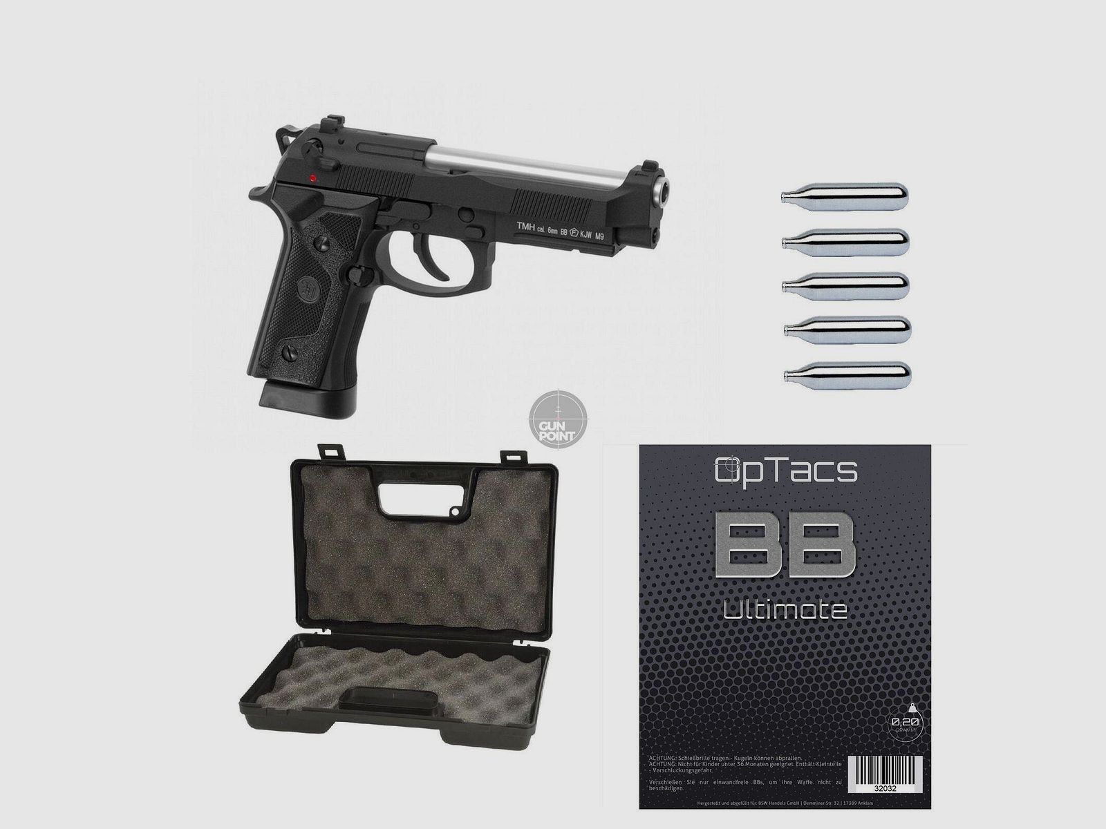 SET !!! Softair - Pistole - KJ Works - M9IA Full Metal Co2 - ab 18, ber 0,5 Joule