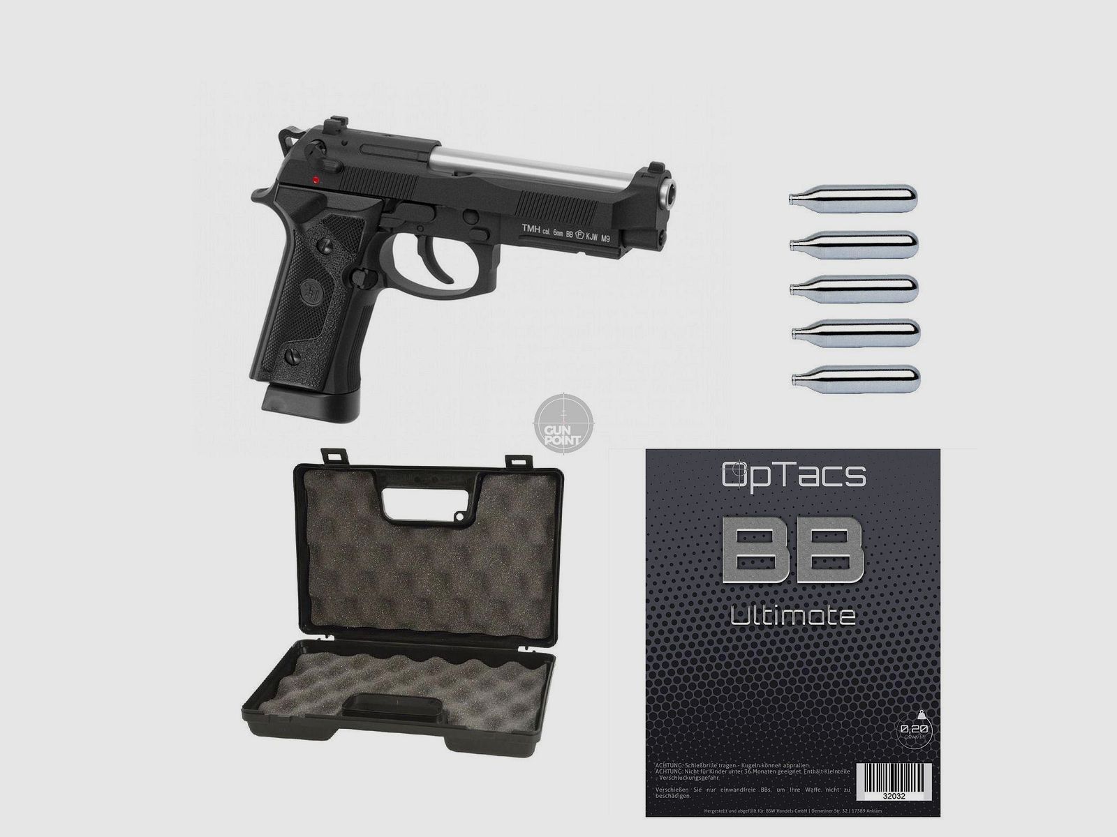SET !!! Softair - Pistole - KJ Works - M9IA Full Metal Co2 - ab 18, ber 0,5 Joule