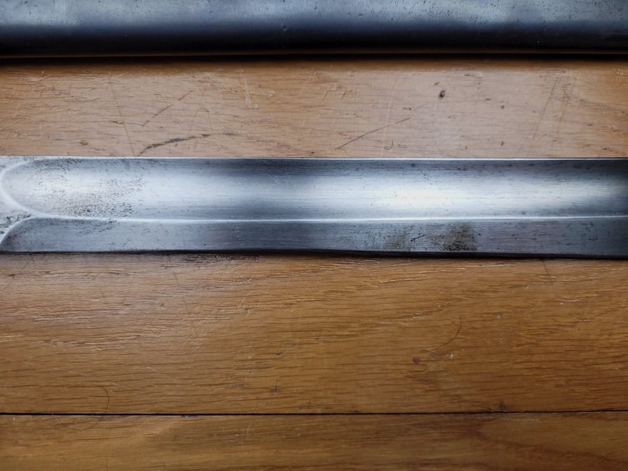 Rarissime baïonnette « V notch » 98/05 – Rare pommeau usiné en V – 1er type hybride de 1915 de R. STOCK à l&rsquo;origine – transformée Weimar à partir de 1920 – Police de Arnsberg – TOP !, image 5 sur 17