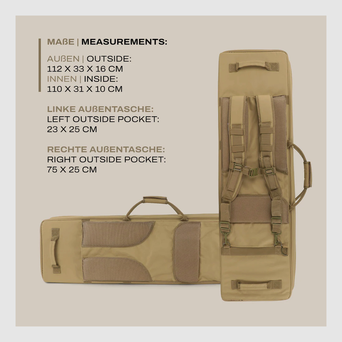 Winter Guncases Bolsa Táctica para Rifle 110 cm