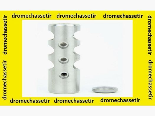Flammenblende mit 3 Öffnungen, doppeltes Oval für Gewinde 1/2×28, Edelstahlfarbe