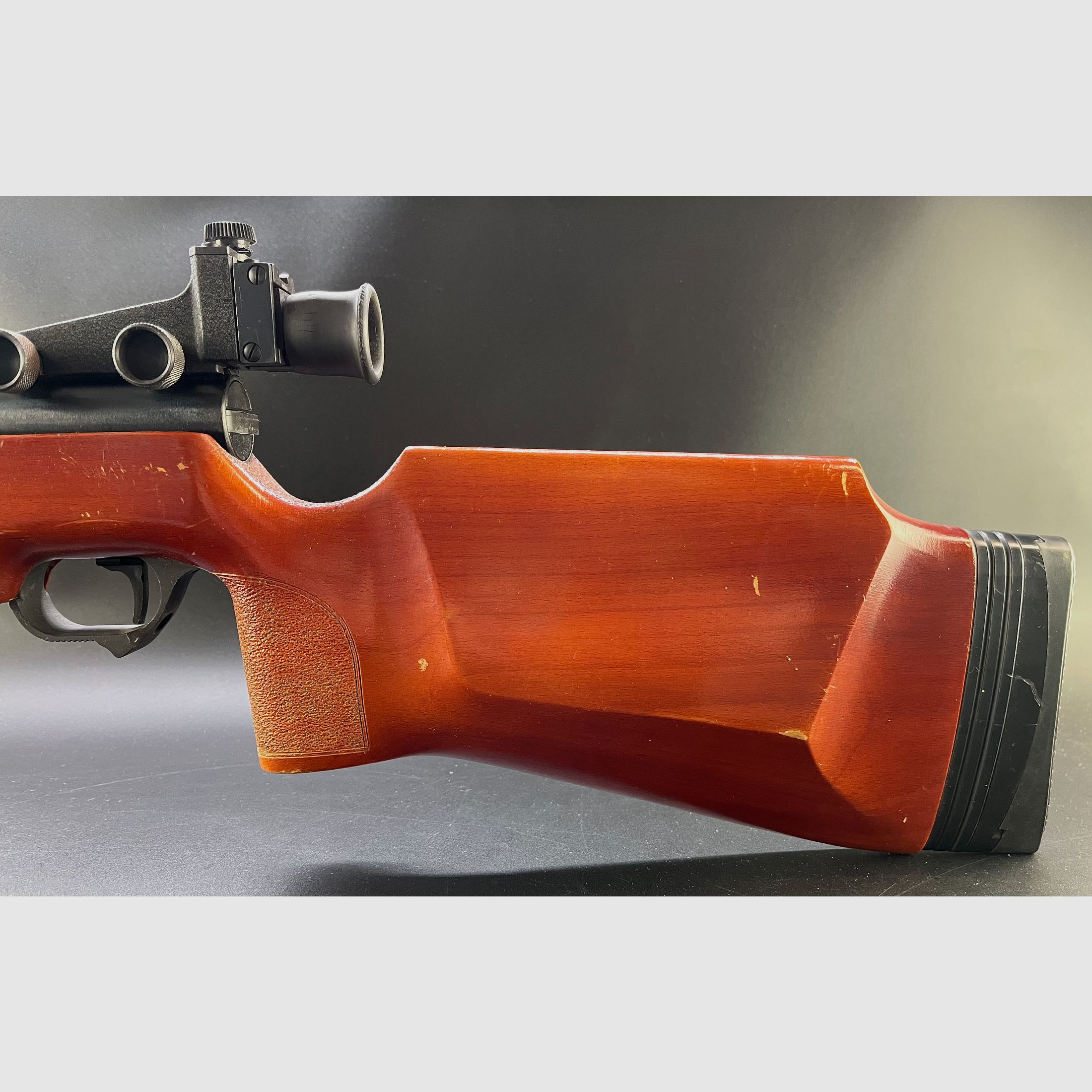 Haenel Mod. 312 Seitenspanner Luftgewehr 4,5mm Diabolo mit Diopter und neuer Dichtung und Kolbenfede