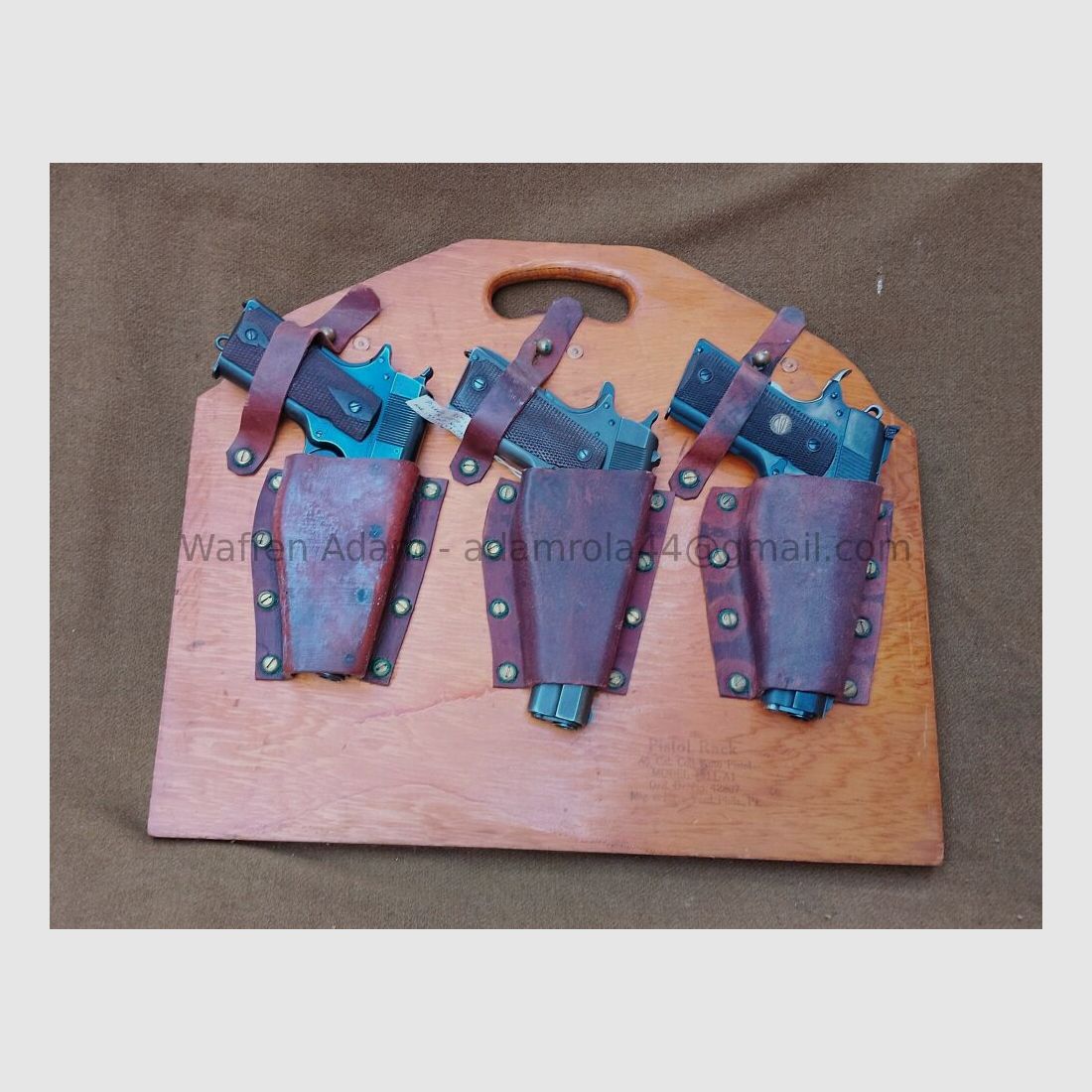 Pistola Colt 1911A1 degli Stati Uniti, Mig. al Cantiere Navale, Filadelfia, Pa. Supporto per pistole da battaglia della Marina degli Stati Uniti Colt 45, Pistole automatiche militari statunitensi Volume 1 1894-1920