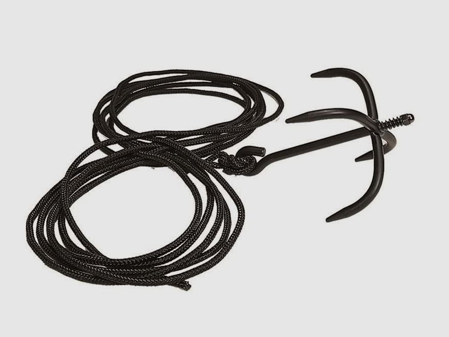 MIL-TEC Ancre de lancer avec corde et verrou de sécurité 10m