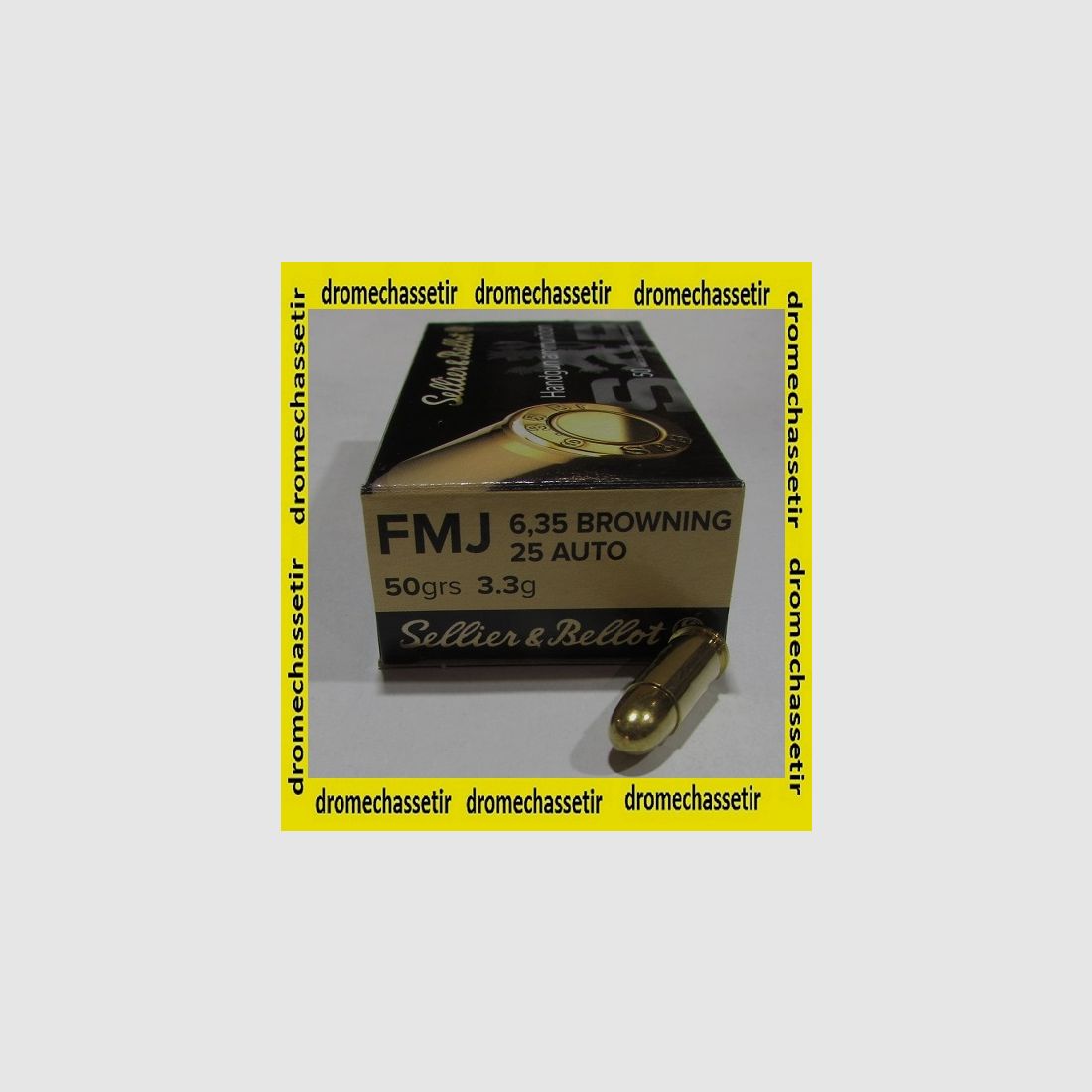 Box mit 50 Patronen Sellier Bellot Kal. 25 ACP 50 Grain FMJ