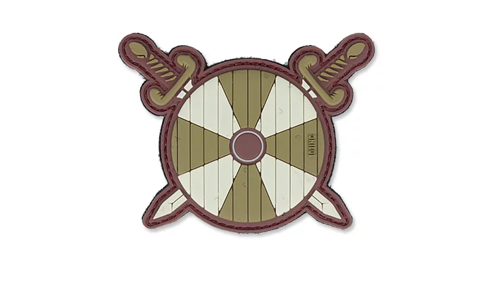 Écusson 3D – Viking Shield With Two Swords – 101 Inc., image 2 sur 2
