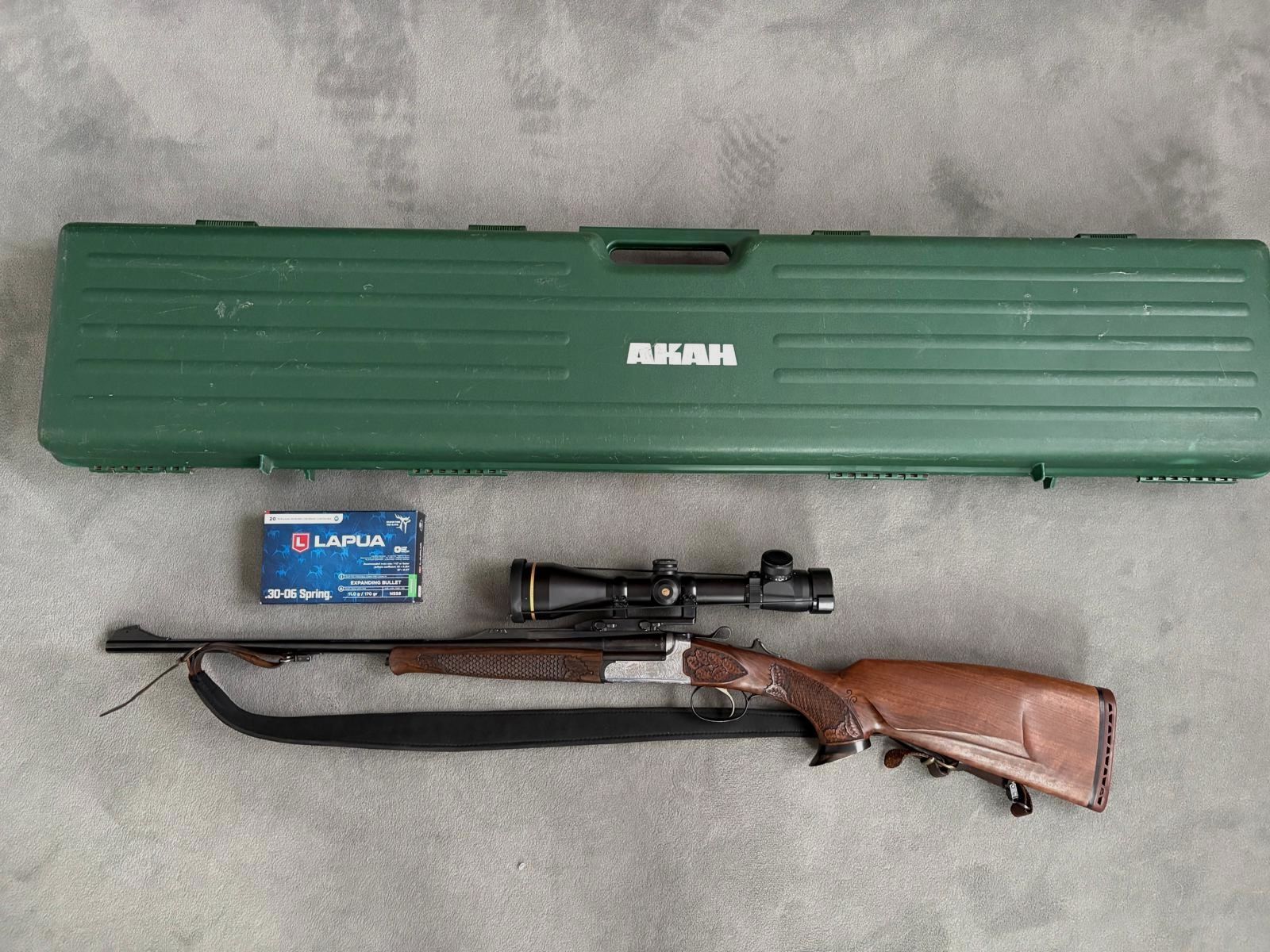 Kipplaufbüchse Sabatti 98, inkl. Optik, Waffenkoffer und Munition