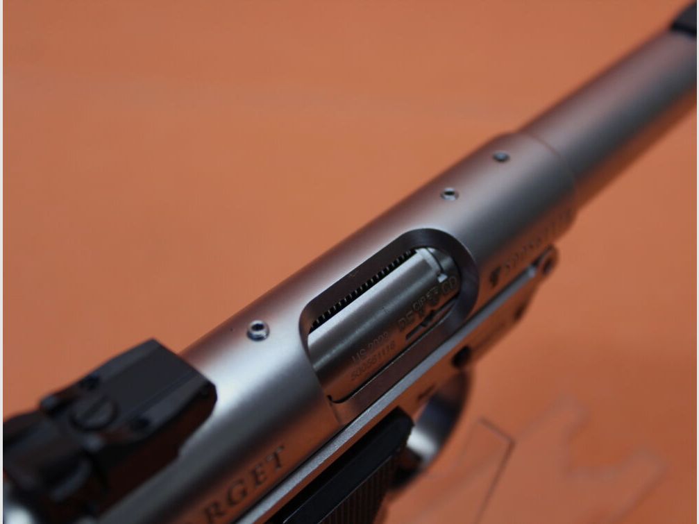 Pistola Ruger Ha. .22lr Ruger MARK IV Target Acciaio Inossidabile 5,5" canna/ canna bull (.22lfB/.22L.R. MK4), immagine 5 di 7