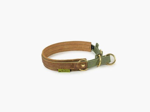 WALDKAUZ Zug-Stopp-Halsband Bremso Oliv S