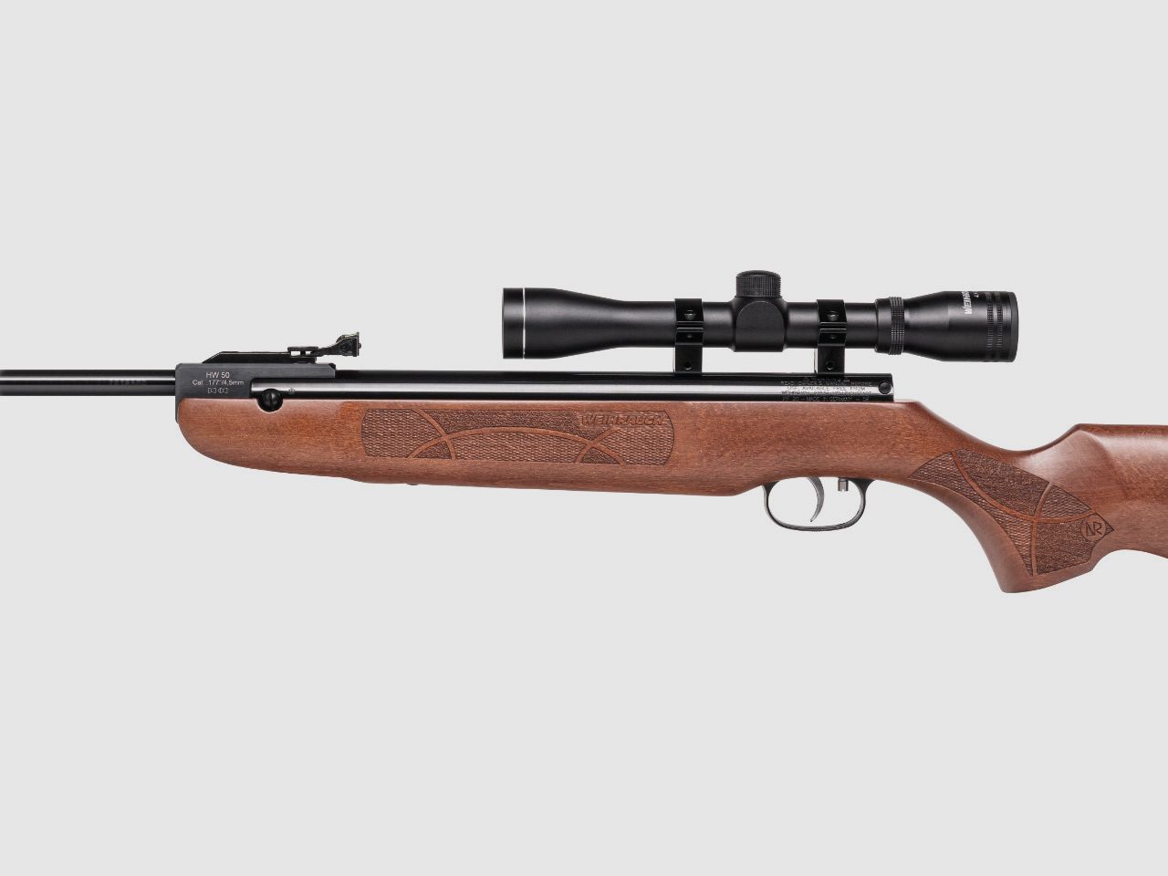 Knicklauf Luftgewehr Weihrauch HW 50 S Buchenholzschaft punziert Kaliber 4,5 mm (P18)