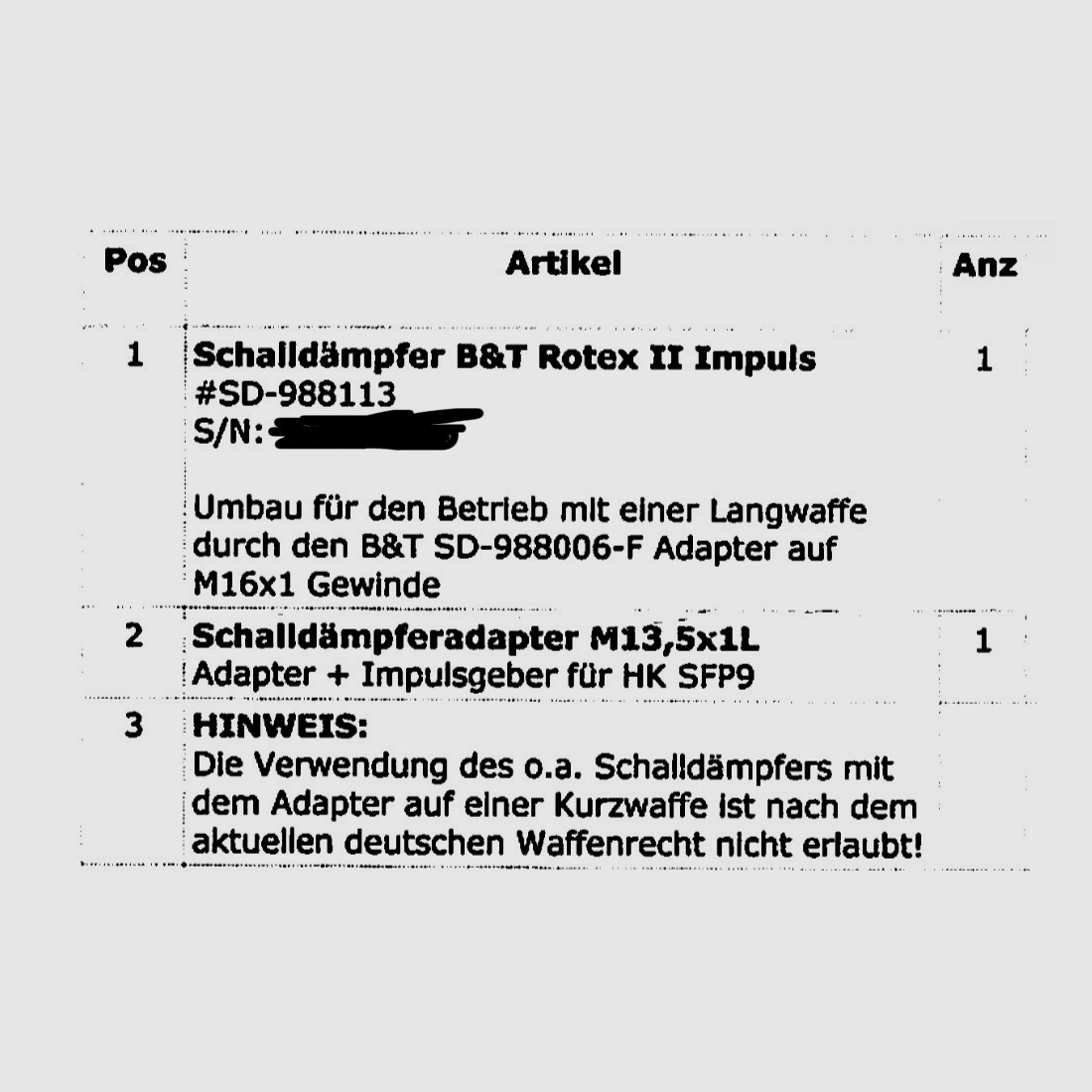 B&T Impuls-IIA Schalldämpfer 9mm Para (Luger)