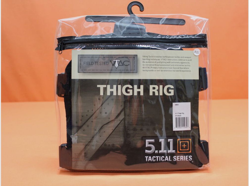 5.11 Thigh Rig (58633) 019 Black: Plataforma de muslo con bucles de cinta