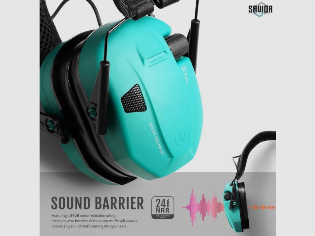 Savior – Protection auditive active avec coussinets en gel Apollo Teal, image 2 sur 7
