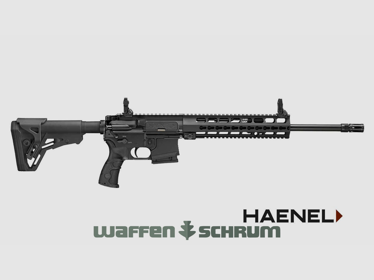Haenel CR 223 schwarz / Langer Handschutz / Matchabzug