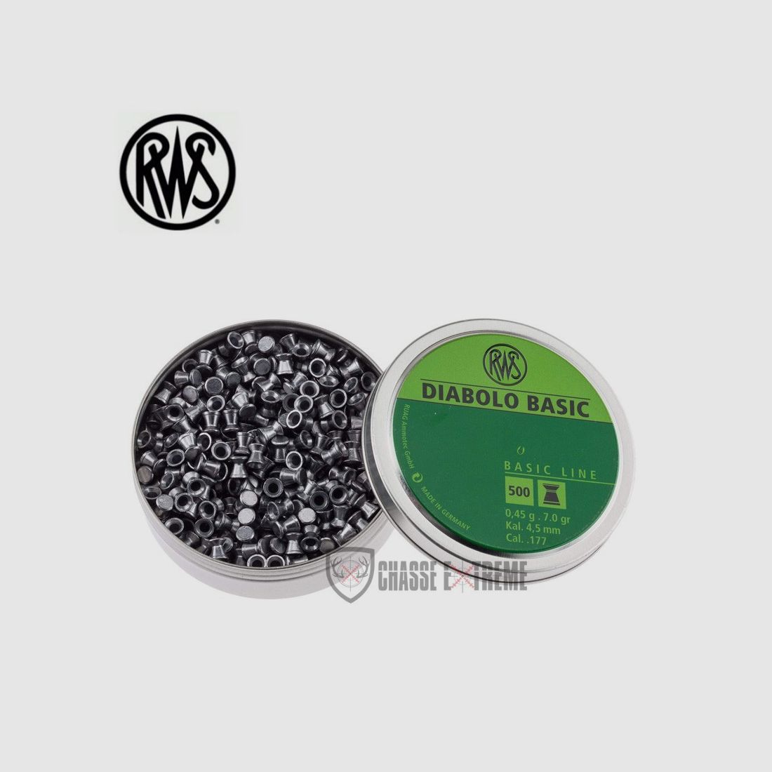 500 Diabolos RWS Basic Flachkal. 4,5 mm