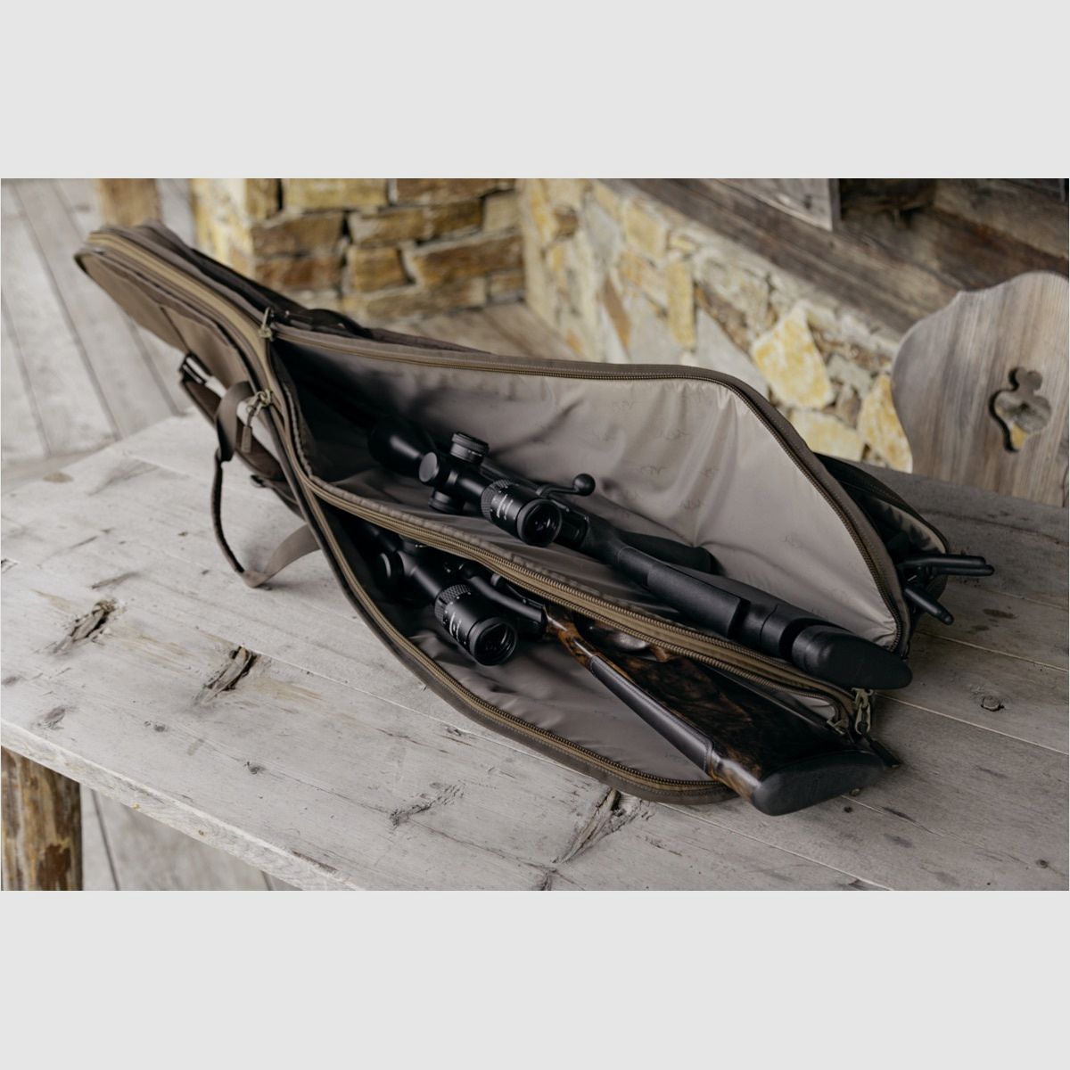 BLASER Doppelfutteral Essential Teak 128cm