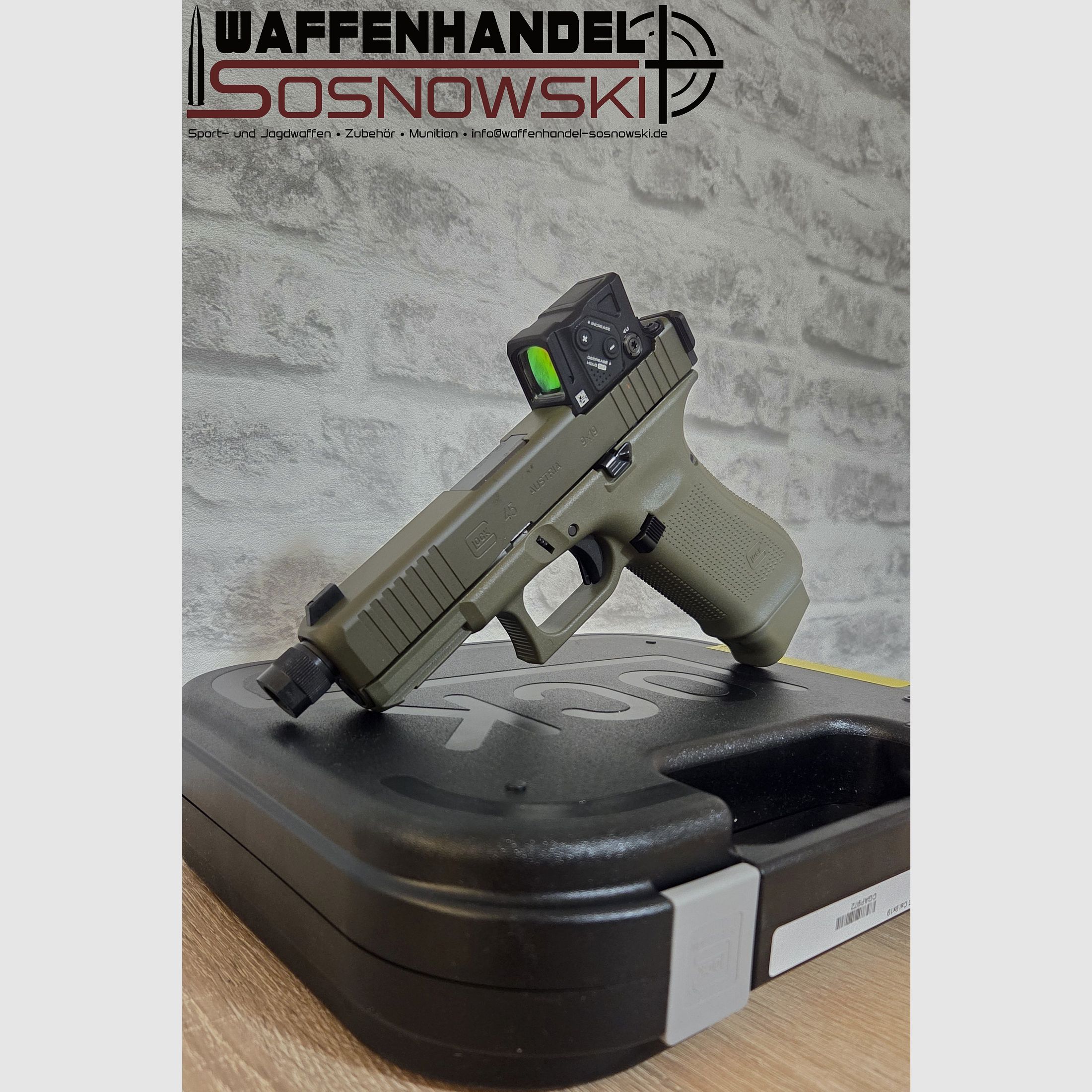 Pistola Glock 45 MOS/FS/GL A-CUT™ Hunter Combo / Aimpoint COA 9mm Luger, imagen 2 de 3