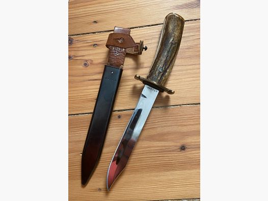 Messer Polen Hersteller Radom 1955 wz.55 Jagd Outdoor Angeln Hirschhorngriff