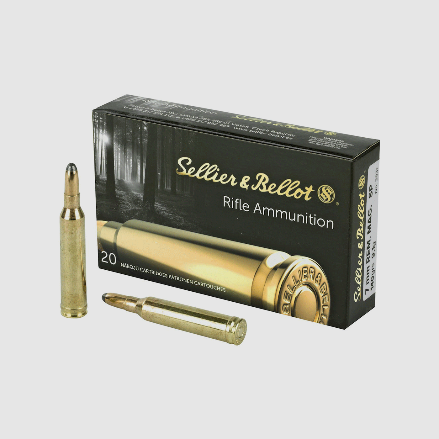 SELLIER & BELLOT – 7mm REM. MAG. SP 140grs 9,1g No. 2931 (20pz)