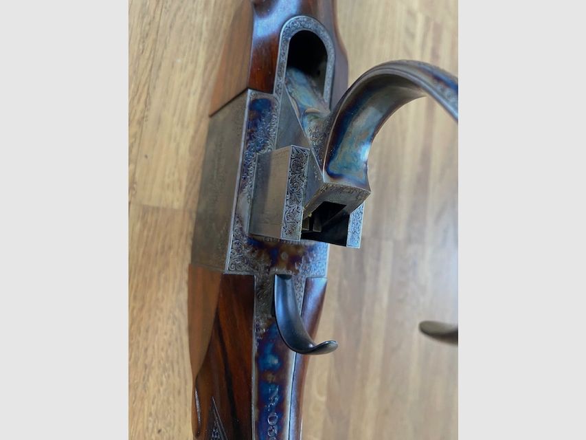 Blockbüchse Hagn von Ralf Martini Canada Gravur Florian Güllert, Bunthärung Herr Martini arbeitet nun bei Hartmann und Weiss 8x57IS 