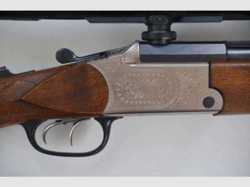 Bockbüchsflinte Blaser Kaliber 12/70 (kein Stahlschrotbeschuss) und 5,6x50RandMagnum, Zeiss ZF