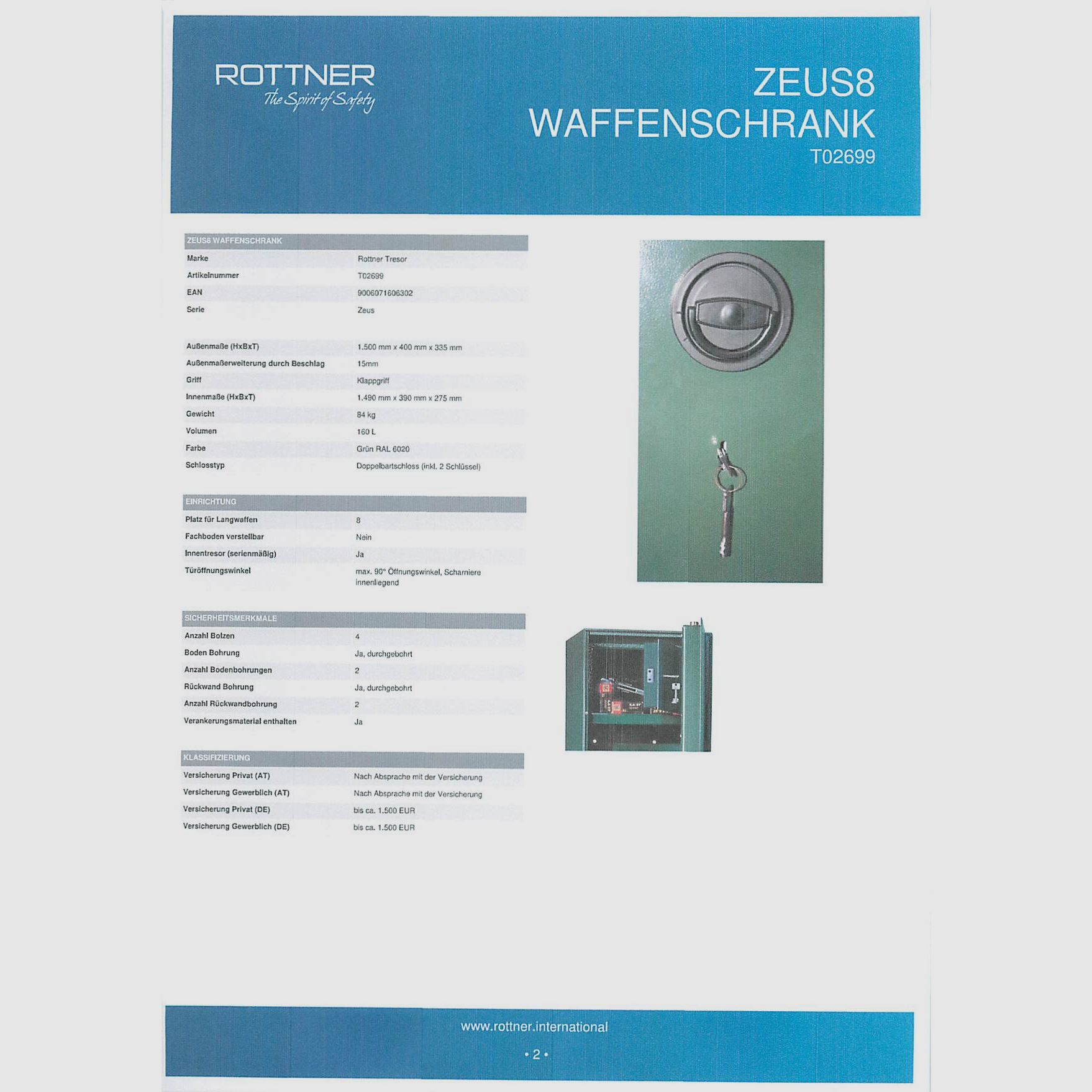 Waffentresor für Kurz und Langwaffen  