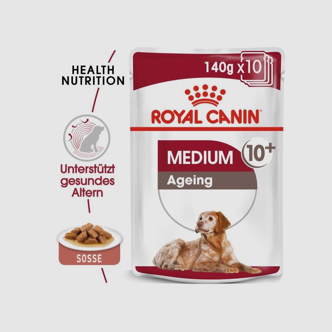 ROYAL CANIN Ältere Mittelgroße Hunde Nassfutter Medium Ageing 10+ 10x140 g