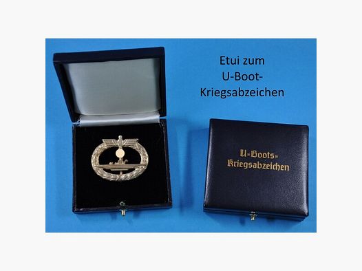 Etui zum U-Boot-Kriegsabzeichen mit waagerechter Nadel Repro !!!