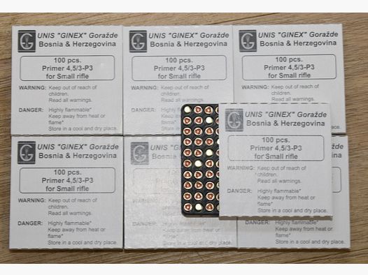 Ginex Small Rifle primers
