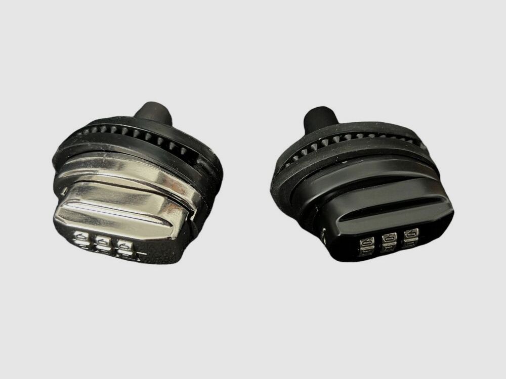 Franzen lock with number combination black / nickel-plated