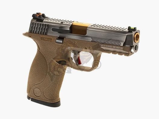 WET-05 SV Gold Barrel Metall Version GBB in Tan