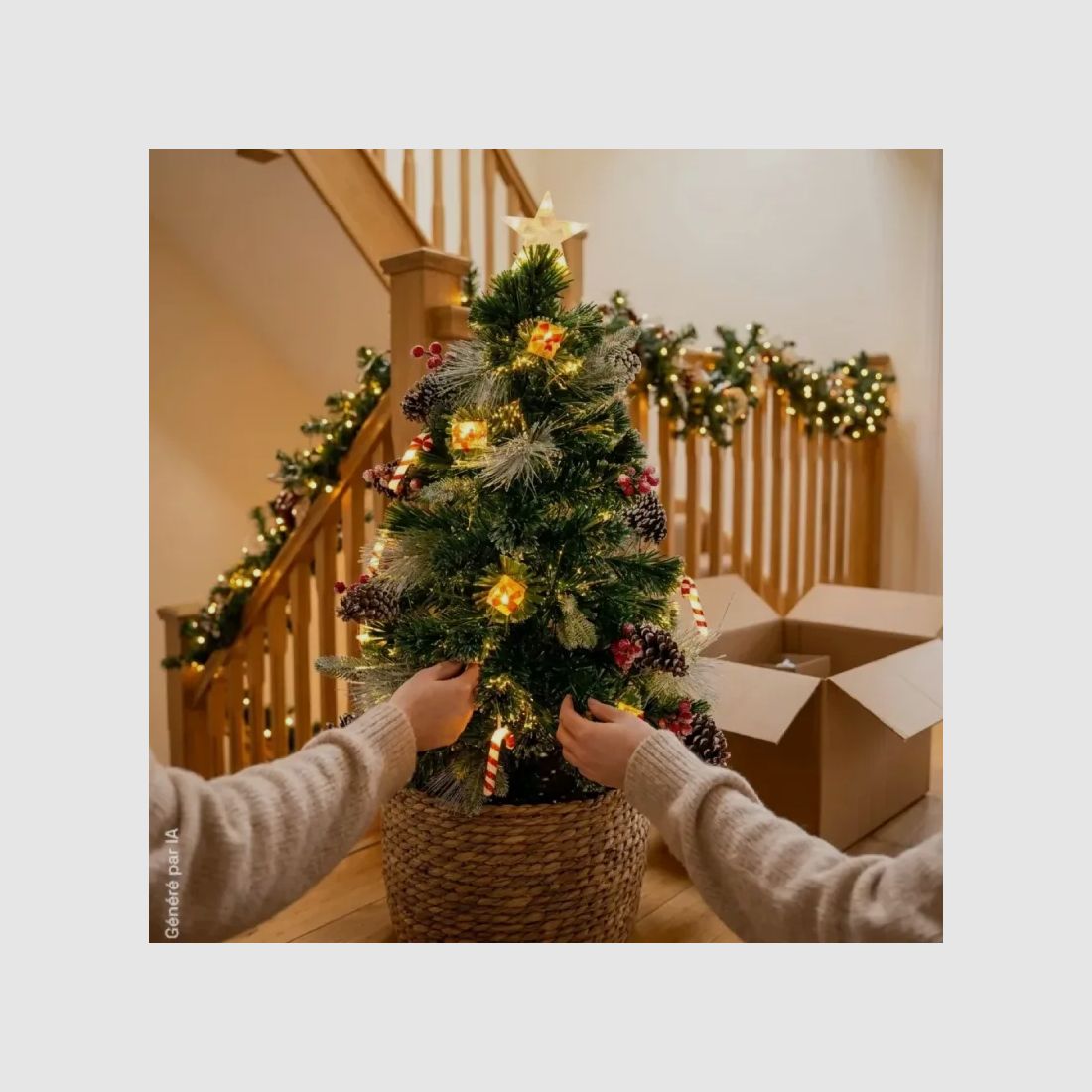Weihnachtsbaum Licht Faseroptik 90 cm - Warmweiß, Bild 1 von 3