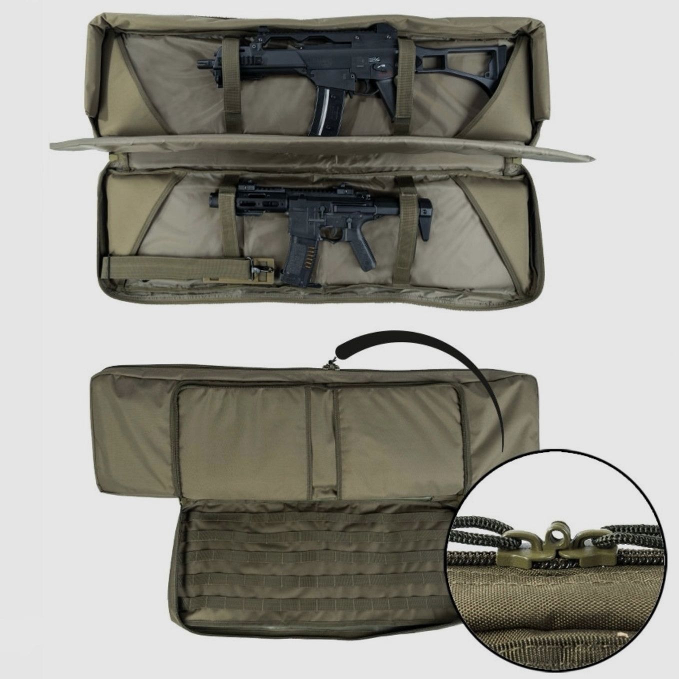 Transporttasche für zwei Werfer OLIVGRÜN, Bild 2 von 2