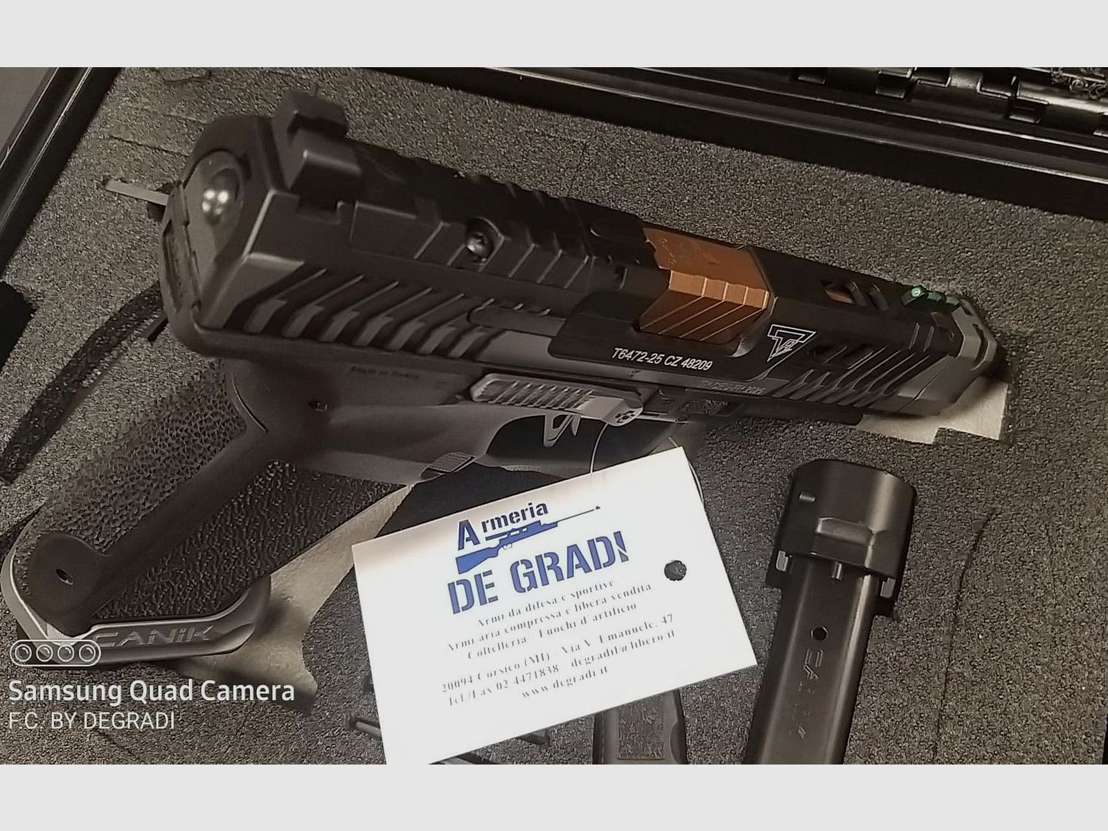 CANIK TTi COMBAT TARAN TACTICAL SMOKE 9X19 comme neuf, image 4 sur 5