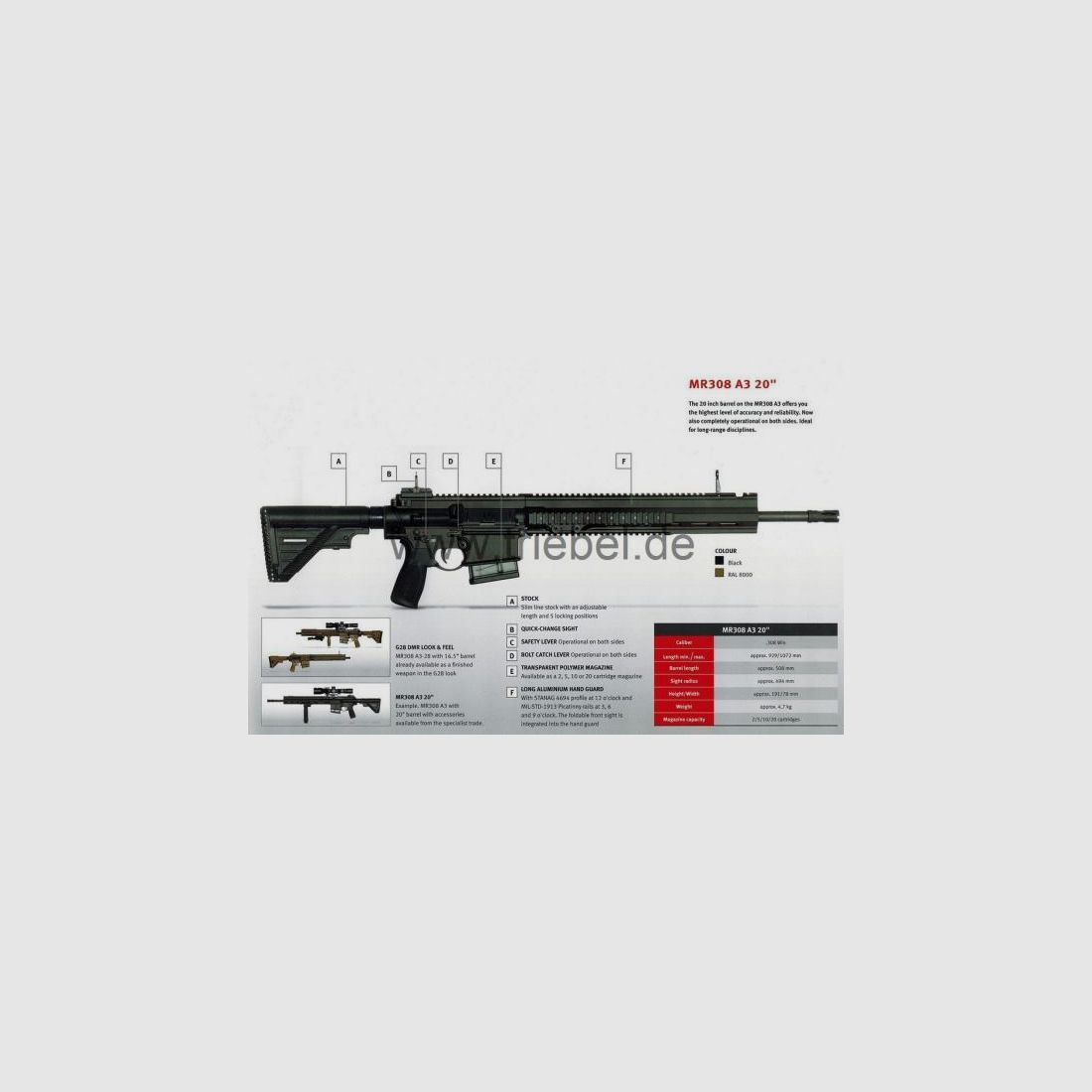 HECKLER & KOCH Selbstladebüchse Mod. MR308 A3 G28 -20' .308Win       Quad-Rail