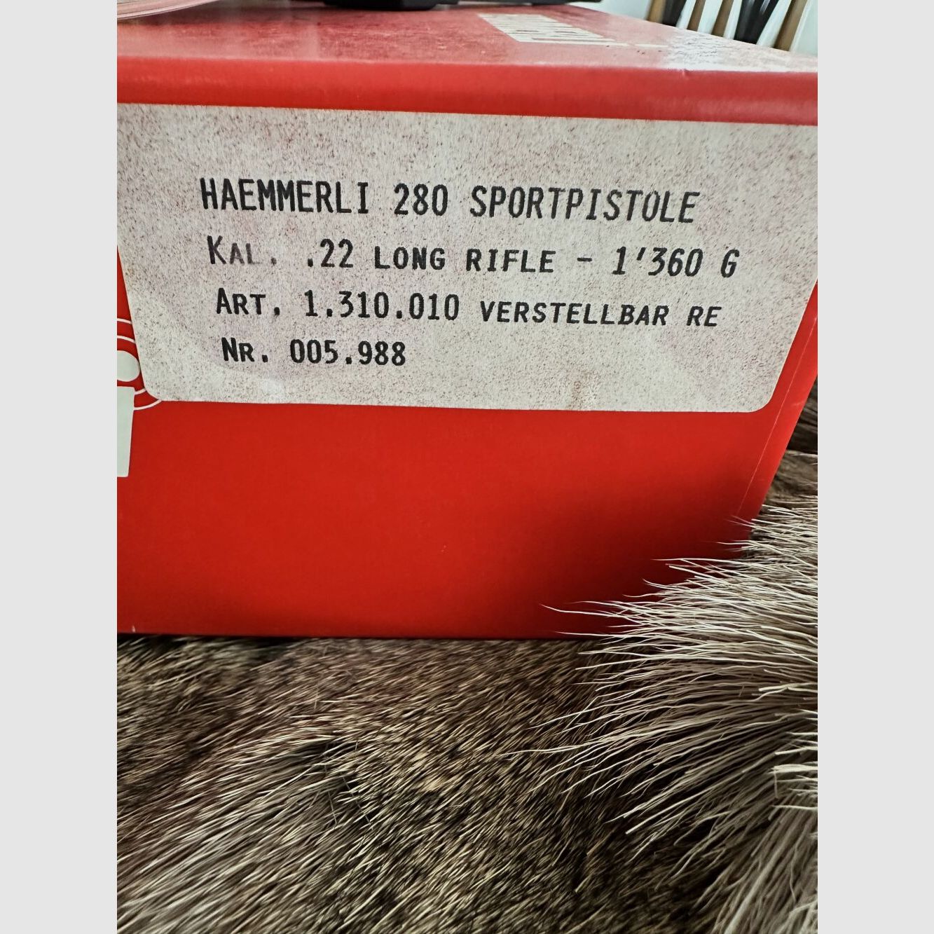 Hämmerli 280, ajustable a la IZQUIERDA