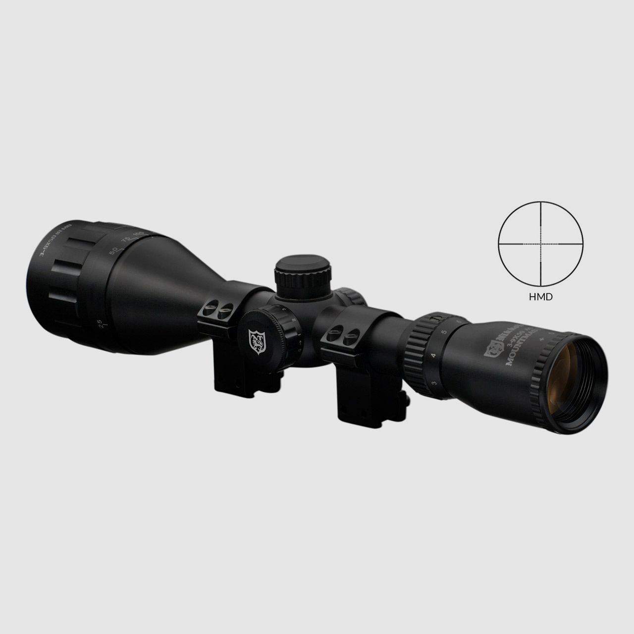 Zielfernrohr Nikko Stirling Mountmaster 3-9x50 AO IR Half Mil Dot beleuchtet Parallaxeverstellung 1 Zoll Tubus