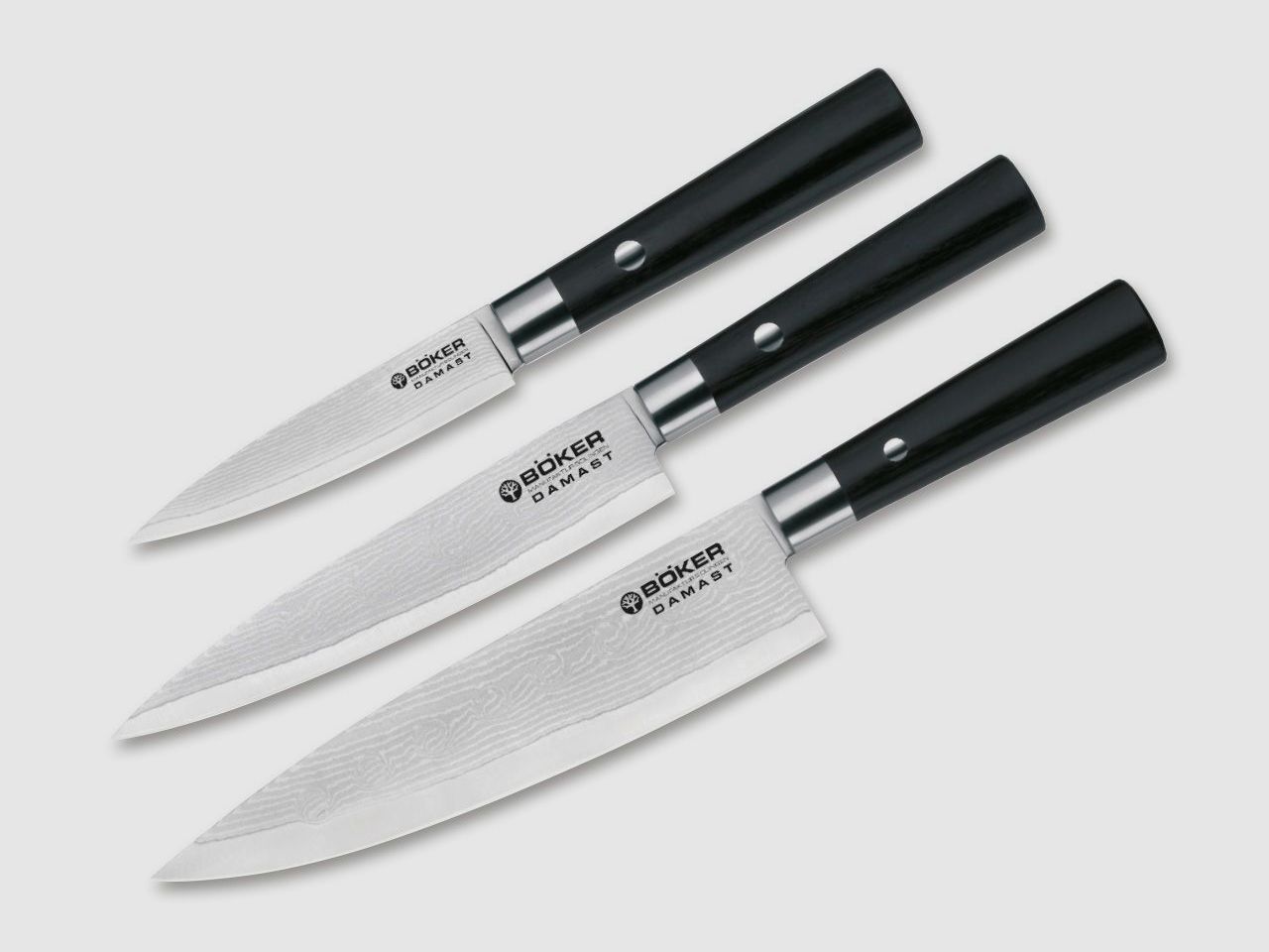 BÖKER Manufaktur Solingen Damast Black Messerset