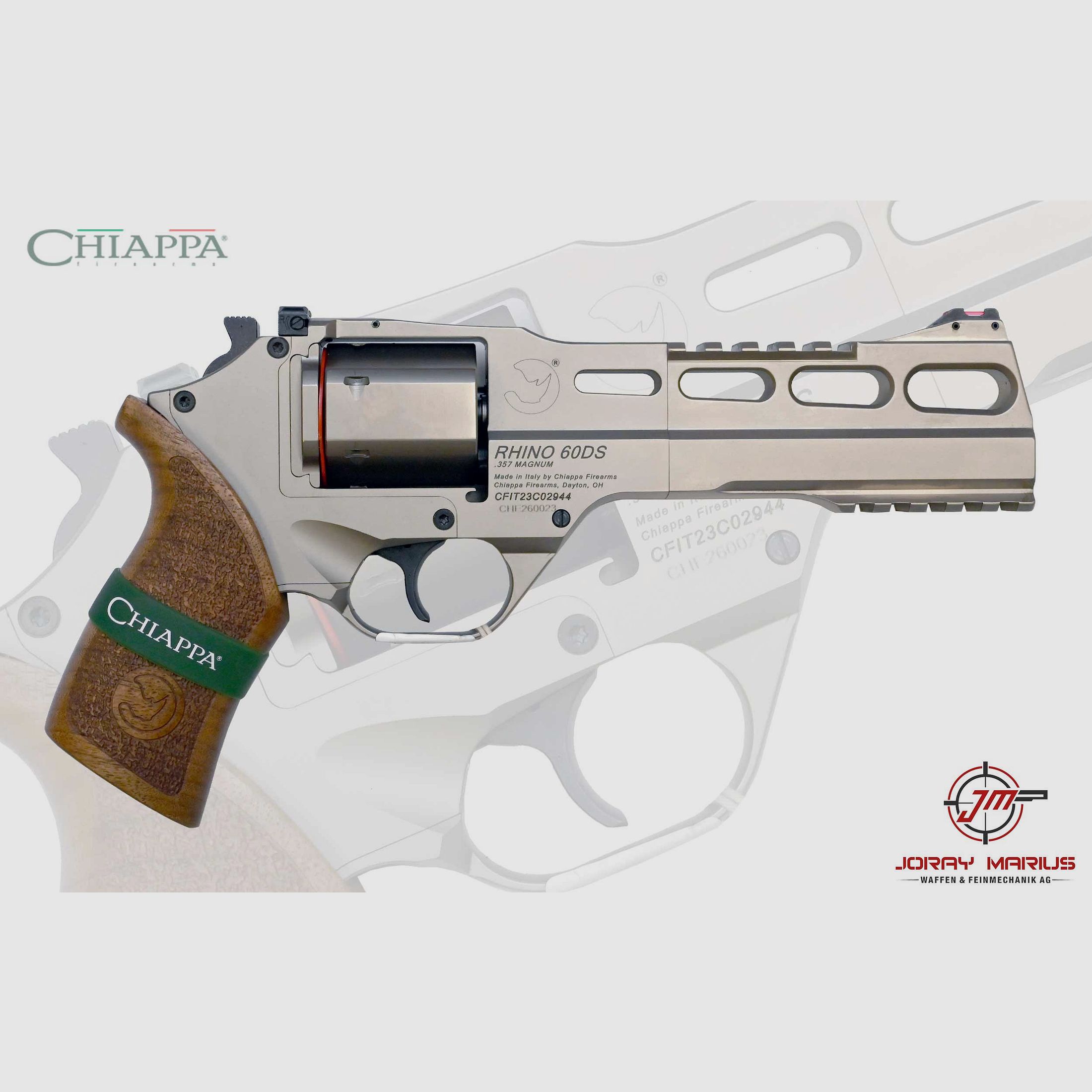 Chiappa Rhino 60 DS revolver .357 Magnum, 6” stainless, image 1 of 2