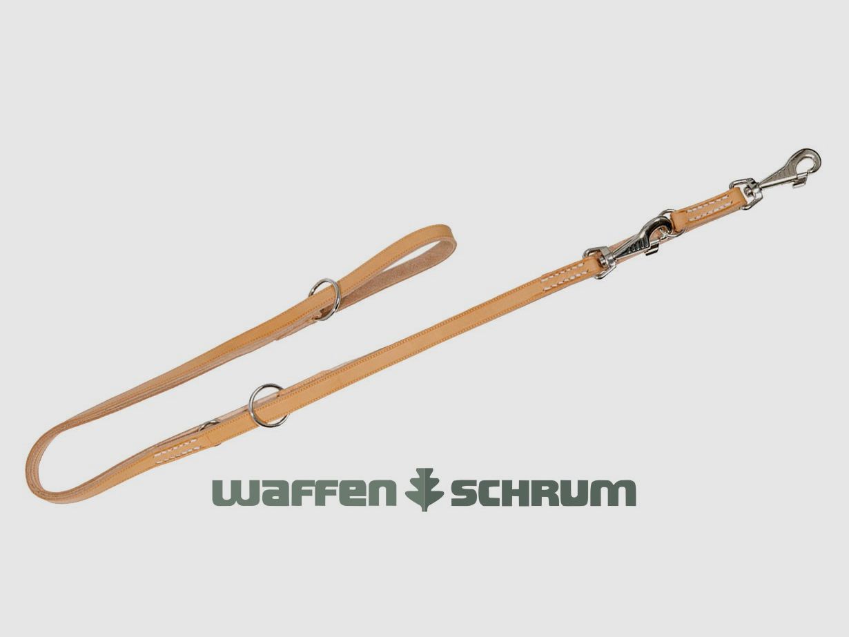 AKAH Polizeileine aus Fahlleder  / verstellbar von 1,20m auf 2,05m / Breite: 13mm