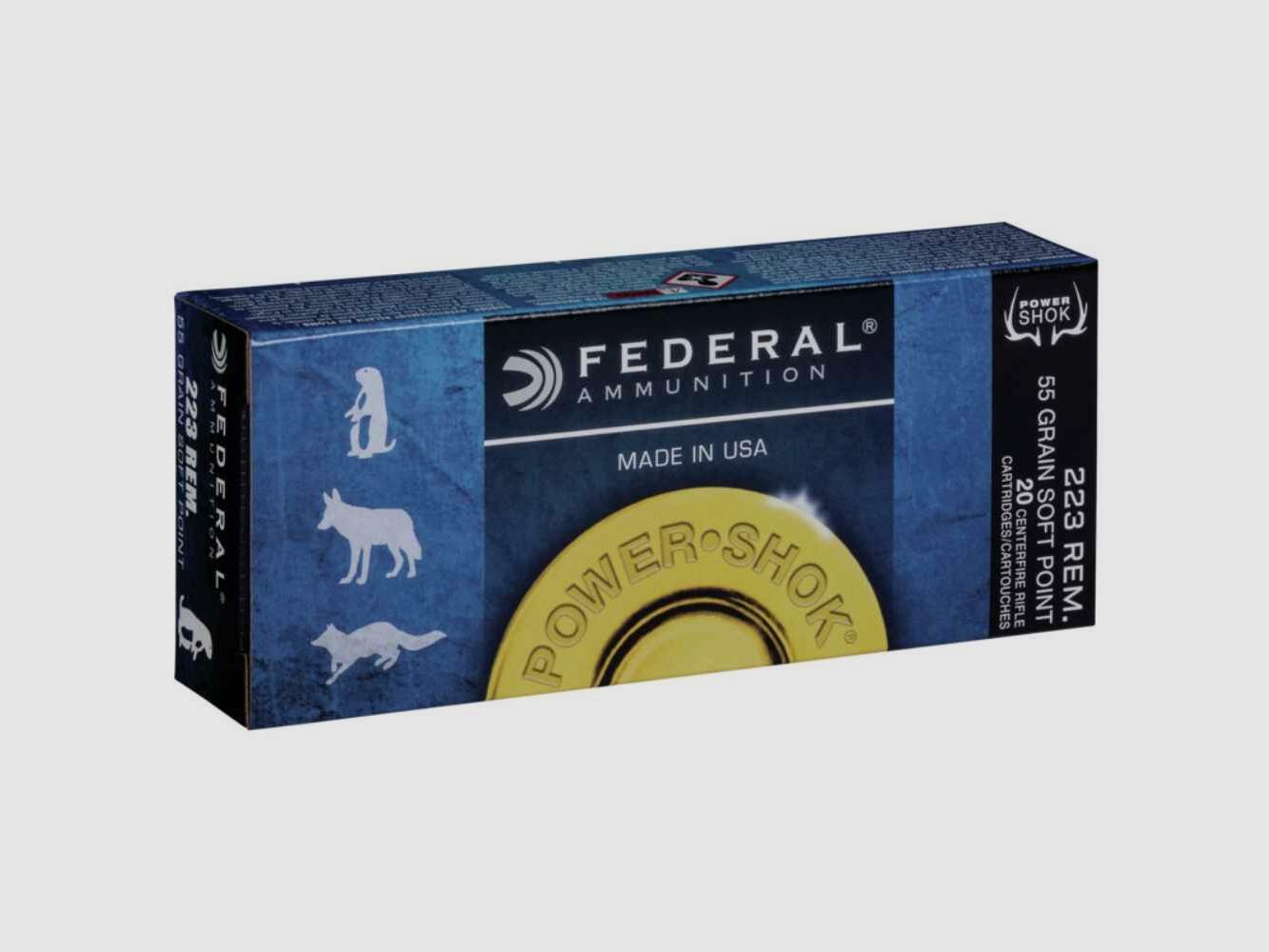 .223 Rem. Power Shok Tlm 3.6g/55grs. Federal Ammunition