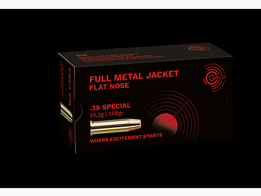 Geco 158grs FMJ FN 50STK .38Special